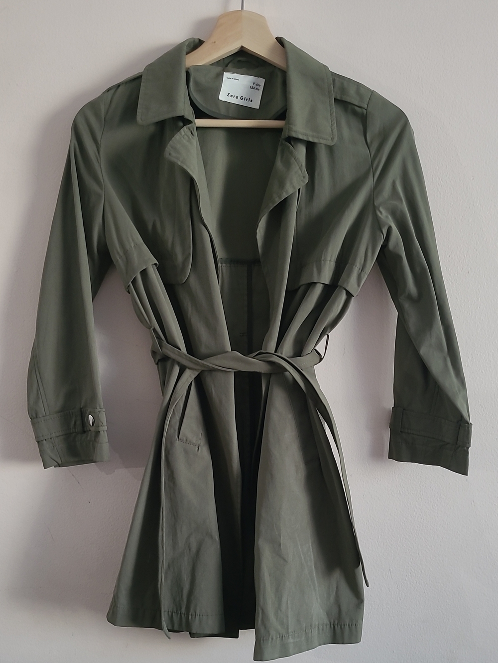 Zara Girl Olive Trench Coat